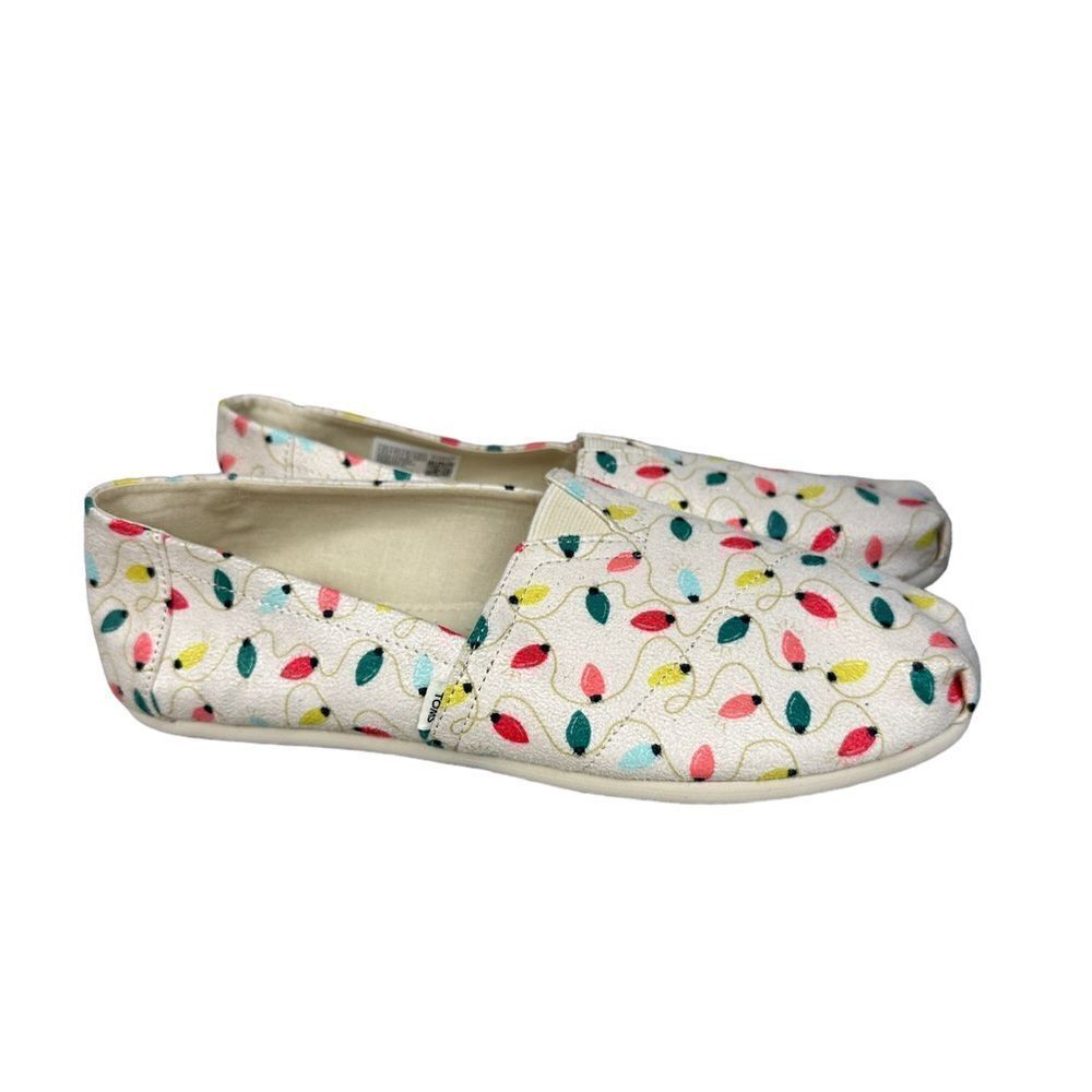 TOMS Wmn Belmont Natural Tree Lights Print size 9.5